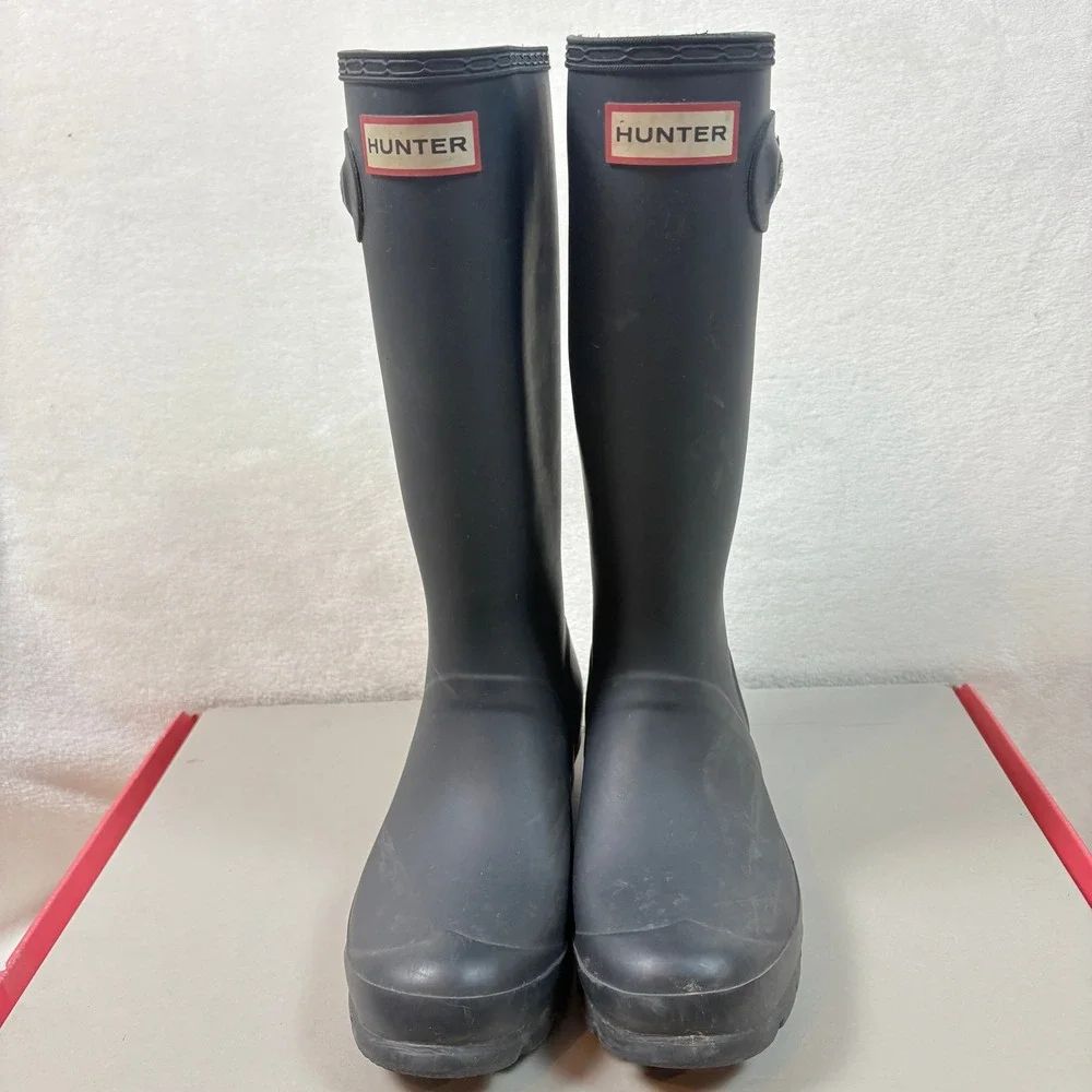 Hunter Rain Boots Kids Size 5 Navy Blue‎ Good Original Kids Matte Waterproof